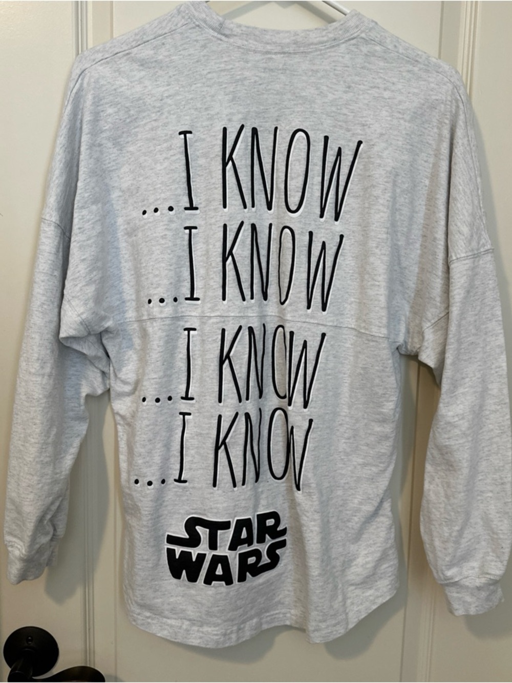 Disney Parks Star Wars I KNOW Spirit Jersey Size Small - Picture 5 of 8